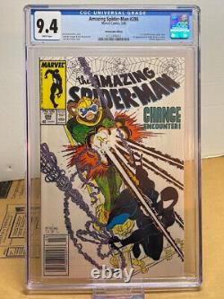 Amazing Spider-Man #298 CGC 9.4, WP, NEWSSTAND 1st McFarlane Art, 1st Edie Brock