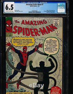 Amazing Spider-Man # 3 1st Doctor Octopus CGC 6.5 OWithWHITE Pgs