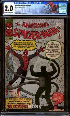Amazing Spider-Man #3 CGC 2.0 Origin & 1st appearance of Doctor Octopus! L@@K