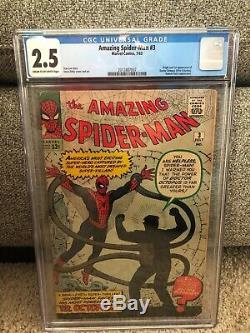 Amazing Spider-Man #3 CGC 2.5 CR/OW First Doctor Octopus MORE PICS ADDED