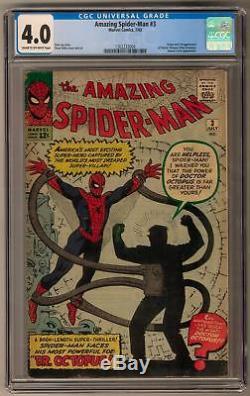 Amazing Spider-Man #3 CGC 4.0 (C-OW) 1st Doctor Octopus Appearance