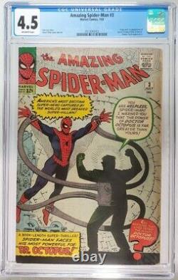 Amazing Spider-Man #3 CGC 4.5 1st Doctor Octopus Freshly Graded