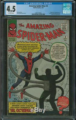 Amazing Spider-Man #3 CGC 4.5 1st appearance of Doctor Octopus 1963