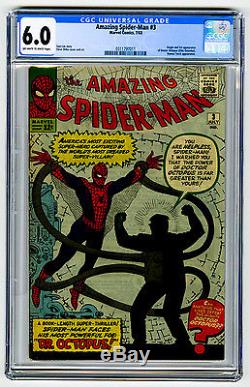 Amazing Spider-Man #3 CGC 6.0 Marvel Comic KEY 1st Doctor Octopus Silver Age 12c
