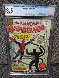 Amazing Spider-Man #3, CGC, 8.5/VF+, 1st App & Origin Doctor Octopus