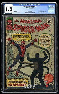 Amazing Spider-Man #3 CGC FA/GD 1.5 1st Appearance Doctor Octopus! Marvel 1963