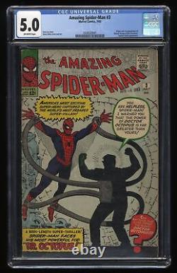 Amazing Spider-Man #3 CGC VG/FN 5.0 Off White 1st Appearance Doctor Octopus
