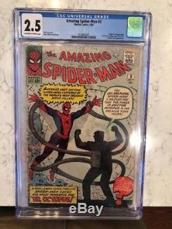 Amazing Spider-Man 3 First Appearance Dr. Octopus Stan Lee Steve Ditko CGC 1963