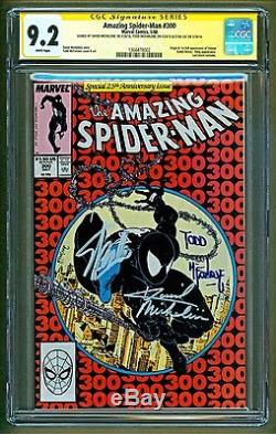 Amazing Spider-Man #300 (1988 Marvel) 3x Signed Todd Mcfarlane Stan Lee CGC 9.2