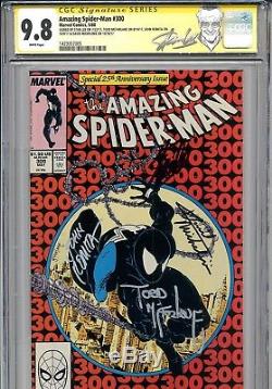 Amazing Spider-Man 300 CGC 9.8 SS Stan Lee Todd McFarlane 1st Venom 298 299 WP
