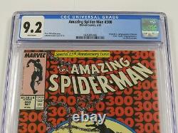 Amazing Spider-Man #300 CGC NM- 9.2 White Pages 1st Venom (1988 May, Marvel)
