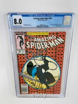 Amazing Spider-Man #300 Newsstand CGC 8.0 VF Marvel Comics 1988