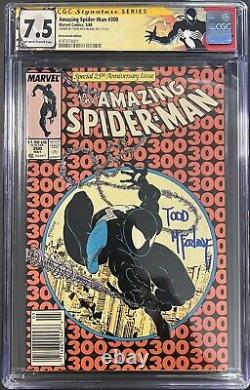 Amazing Spider-Man #300 Newsstand CGC SS 7.5 Signed By Todd McFarlane