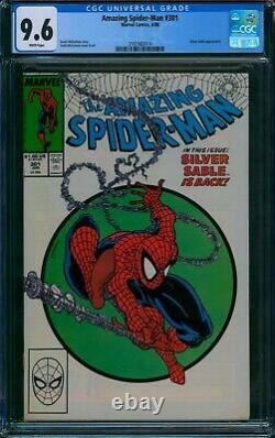 Amazing Spider-Man #301? CGC 9.6 WHITE Pages? Silver Sable McFarlane 1988