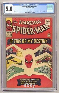 Amazing Spider-Man 31 (CGC 5.0) 1st appearance of Gwen Stacy Ditko 1965 O553