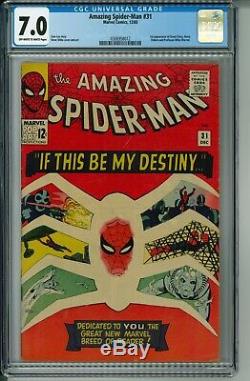 Amazing Spider-Man 31 CGC 7.0 1st appearance of GWEN STACY & HARRY OSBORNE OWithW