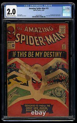 Amazing Spider-Man #31 CGC GD 2.0 1st Appearance Gwen Stacy! Marvel 1965