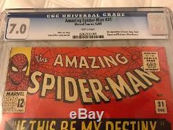 Amazing Spider-Man #31 Dec 1965, Marvel Comics, CGC Grade 7.0 WHITE PAGES