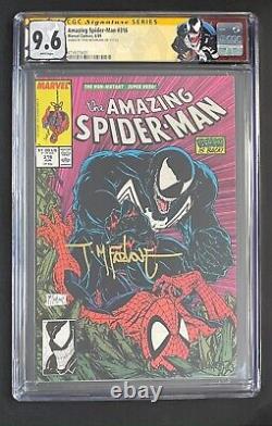 Amazing Spider-Man #316 CGC 9.6 SS Signed Todd Macfarlane Venom Marvel 1989