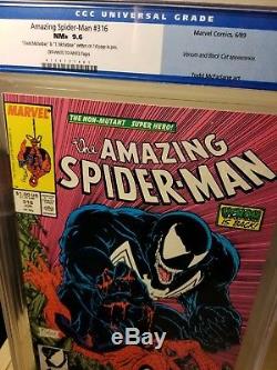 Amazing Spider-Man 316 CGC 9.6 Signed McFarlane Michelinie Venom not SS 300 9.8