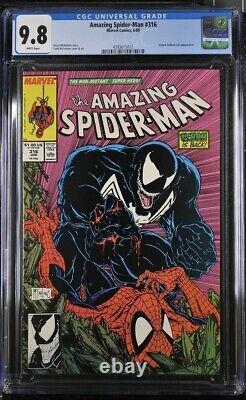 Amazing Spider-Man 316 CGC 9.8 Venom & Black Cat App. McFarlane Cover 1989