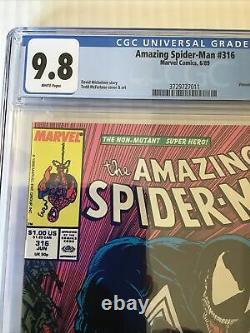 Amazing Spider-Man #316 CGC 9.8 White Pages McFarlane 1st Full Venom Cover