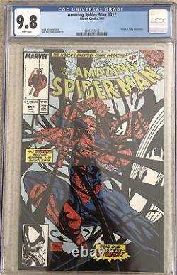 Amazing Spider-Man #317 1989 CGC Graded 9.8 Todd McFarlane Cover, Art Venom WP