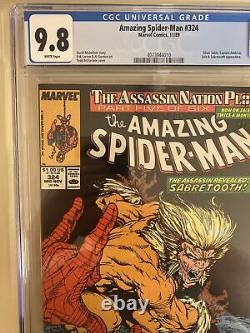Amazing Spider-Man #324 Marvel 1989 CGC 9.8 sabretooth Mcfarlane