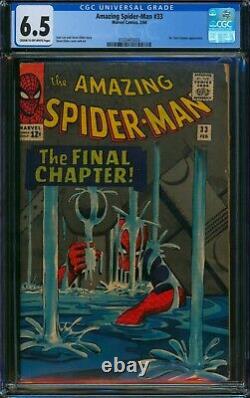 Amazing Spider-Man #33? CGC 6.5? Dr. Curt Connors App! Ditko Marvel 1966