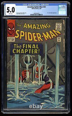 Amazing Spider-Man #33 CGC VG/FN 5.0 White Pages Classic Cover Stan Lee Ditko