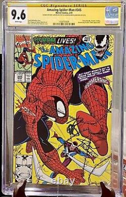 Amazing Spider-Man #345 CGC 9.6 WP Double Signed Larsen Signed Michelinie Venom