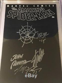 Amazing Spider-Man #36 #477 9/11 CGC 9.6 SS Signed X 4 + SKETCH Romita. Stan Lee