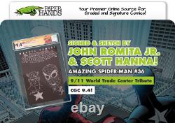 Amazing Spider-Man #36 Sketch/Signed by Romita Jr. & Hanna CGC 9.4 Sig. Series