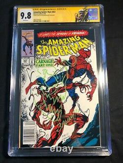 Amazing Spider-Man 361 9.8 CGC Newsstand! Bagley signed and sketch 1st Carnage