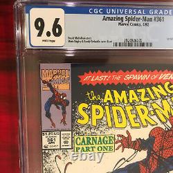 Amazing Spider-Man #361 CGC 9.6 Newsstand White Pages 1st App Carnage ASM NM+