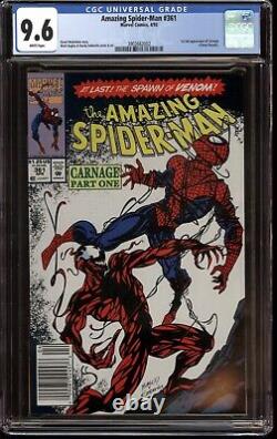 Amazing Spider-Man #361 CGC 9.6 White Pages 1st Carnage NEWSTAND COPY Marvel