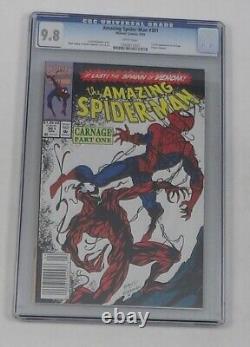 Amazing Spider-Man #361 CGC 9.8 1st full Carnage white pages newsstand variant