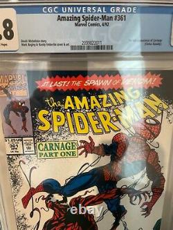 Amazing Spider-Man #361 CGC 9.8 White Pages 1st Appearance Carnage First Print