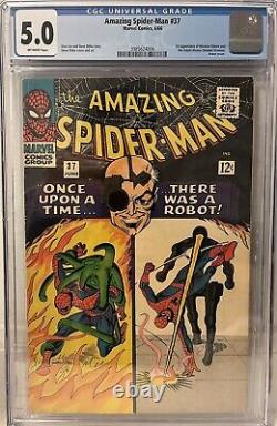 Amazing Spider-Man #37 CGC 5.0 OW! 1st App Norman Osborn Marvel 1966