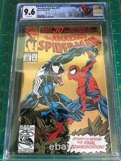 Amazing Spider-Man #375 CGC 9.6 White Pages 1993 Venom Holo-Grafx Custom Label