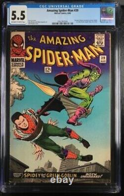 Amazing Spider-Man #39 CGC 5.5 1st John Romita Spider-Man Art in Title 1966