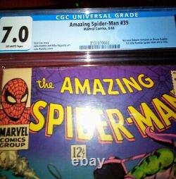Amazing Spider-Man #39 CGC 7.0 FIRST JOHN ROMITA COVER! Spidey & Goblin Unmasked