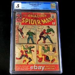 Amazing Spider-Man #4 CGC 0.5 1st App of the SANDMAN Marvel Comic 1963