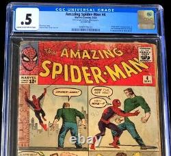Amazing Spider-Man #4 CGC 0.5 1st App of the SANDMAN Marvel Comic 1963