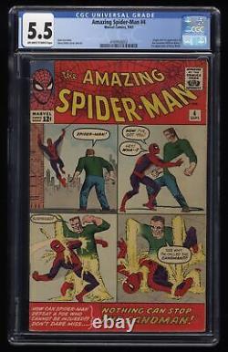 Amazing Spider-Man #4 CGC FN- 5.5 Off White to White 1st Appearance Sandman
