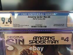 Amazing Spider-Man #4 Original Sin CGC 9.4 1ST appearance Cindy Moon as Silk
