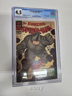 Amazing Spider-Man #41 (1966) 1st Rhino! CGC 4.5 key silver issue 1st rhino