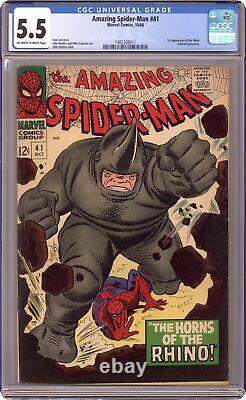 Amazing Spider-Man #41 CGC 5.5 1966 1482308011 1st app. Rhino
