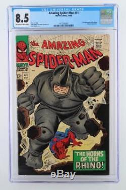 Amazing Spider-Man #41 CGC 8.5 VF+ Marvel 1966 1st App of The Rhino