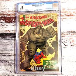 Amazing Spider-Man #41 CGC Graded. 5, 1966 Marvel Comic 1st Appearance Rhino
